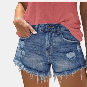 BlankNYC Exaggerated Cutoff Denim Jean Shorts 26 2